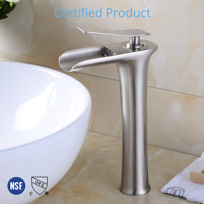 Robinet de salle de bain à un trou, Nickel brossé