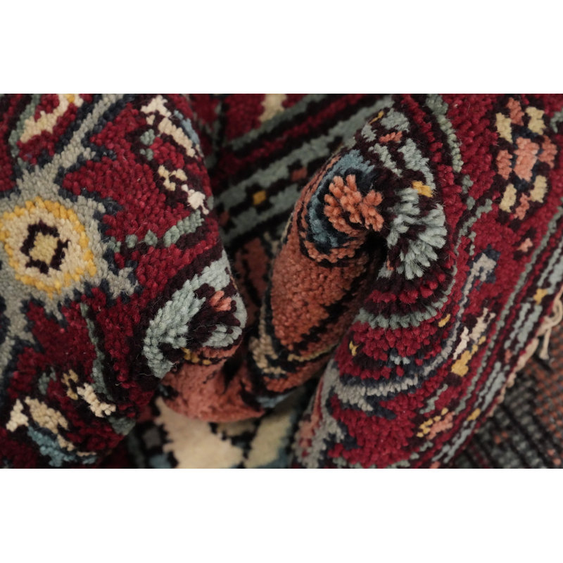 Tapis oriental géométrique traditionnel 4 x 6