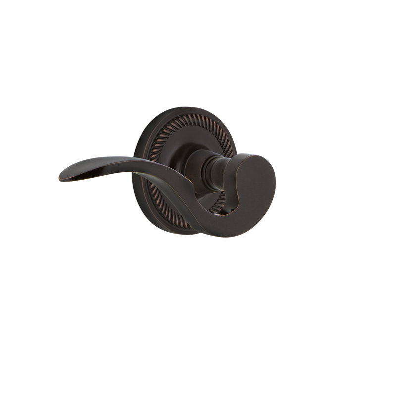 Rosette en corde (lit et salle de bain) avec levier de manoir, 2-3/4", Bronze éternel, Droite