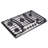 Trifecte 20" 22" 24" 30" 36" 40" 48" 60" Silver Smart 5 Burner Cooktop with Dual Size Power Burner and with Downdraft Ventilation