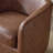 Brown Pu Living Room Swivel Accent Chair