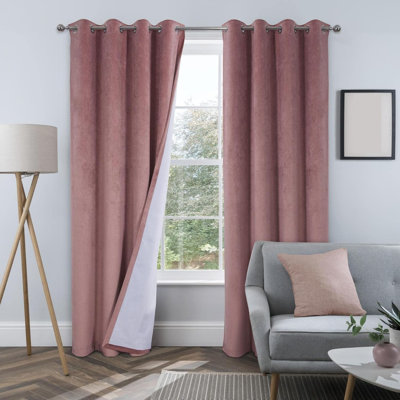 Velvet Blackout Curtain Panel Pair