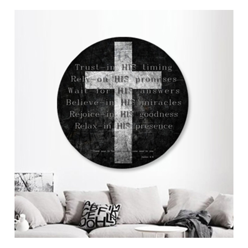 Trust in him - Art textuel sur acrylique, H 24 po x l 24 po
