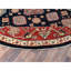 Tapis oriental rond en laine noué à la main bleu Kazak 9 pi x 9 pi BE69535114DD4323B76B473A8AD73D55
