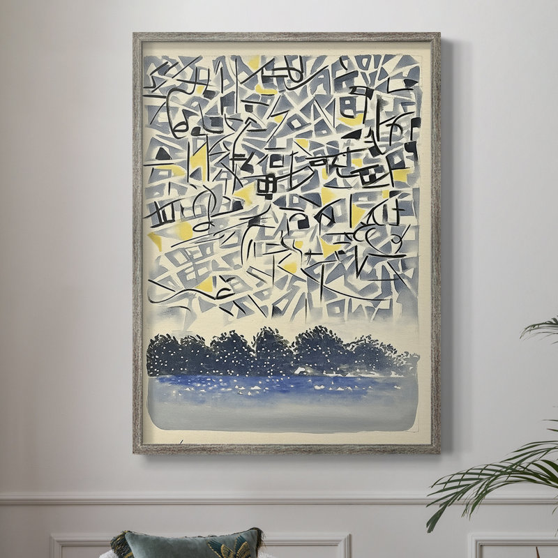Reproduction encadrée ABSTRACT Series DLxxviii - bois massif, H 11 po x l 9 po