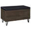 Banc de rangement 2 portes en chêne fumé-268904425