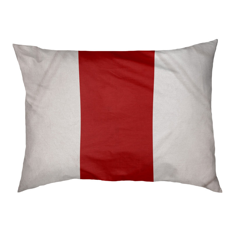 Coussin extérieur Oklahoma, Très grand (l 50 po x P 40 po x H 7 po), Blanc / rouge / blanc
