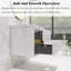 Ensemble de meuble-lavabo simple mural moderne 24 po avec lavabo en résine-1316793066-1316793063