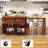 80.63" Extendable Kitchen Island With Power Outlet, 2 Storage Drawers, Open Shelves-104978499