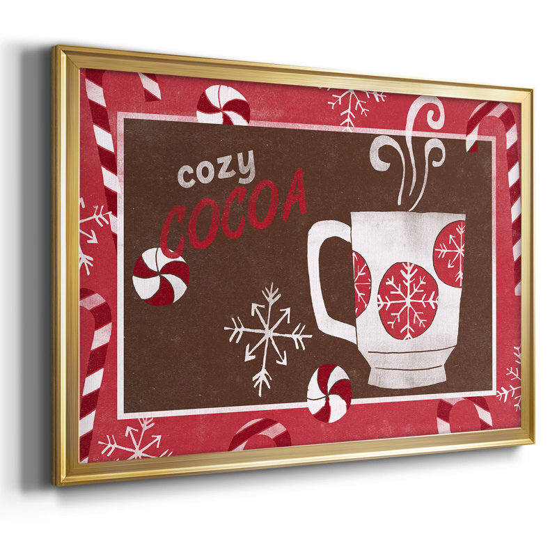 Cozy Cocoa Christmas Collection A, reproduction d'art sur toile, Or, H 30 po x l 44 po x P 1,5 po