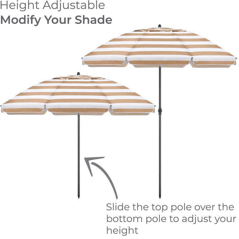 Zuri 180cm Beach Parasol