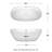 Rebecca 65'' x 32'' Soaking Acrylic Bathtub-26083749