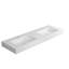 Lavabo pour salle de bain en résine de couleur unie - blanc mat, 60,56 po de profondeur, 19,07 po de largeur, 4,37 po de hauteur, maximise la fonctionnalité de l'espace, détails de conception homogènes, lavabo de salle de bain confortable