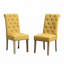 Ensemble de chaises de salle à manger rembourrées en polyester avec dossier capitonné et pieds en bois-2093882777