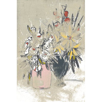 Pop Plaster Bouquet II 1 Piece Wrapped Canvas Wall Art