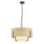 Suspension en rotin de 50 cm (19,7 po) avec abat-jour en tissu et 4 lumières.