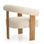 Ensemble de 2 chaises d'appoint rembourrées en bois à trépied de 31 po de largeur Boucle