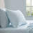 Martha Stewart Stripe Cotton Percale Blue Sheet Set-115629657-116668764