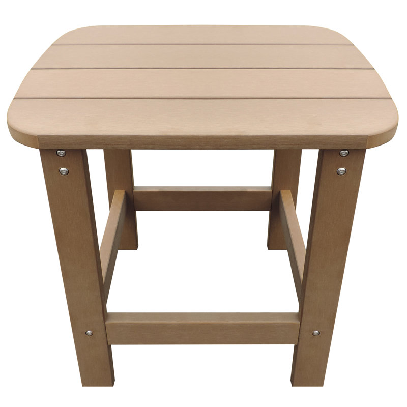 Table d'appoint en plastique Anika, Teck