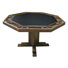 52" 8-Player Maple Pedestal Base Poker Table with 4 Kestell Chairs