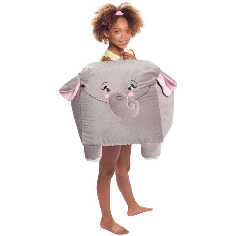 Petit fauteuil à billes Cozy Animal, H 19 po x l 24 po x P 24 po, Mélange de polyester éléphant gris