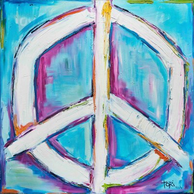 Bright Peace' by Tori Campisi Painting Print on Wrapped Canvas -  Marmont Hill, MH-TORI-302-C-18