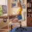 Fauteuil de bureau ergonomique pivotant à pieds croisés Olamide, fauteuil de méditation à hauteur réglable avec support pour le dos, chaise de bureau / maison-208492786-219098960