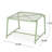 13.09"H Garden Side Table - Iron, Mesh Top Design, Outdoor Furniture Style Iron Mesh, Backyard Delight, Weather-802829188