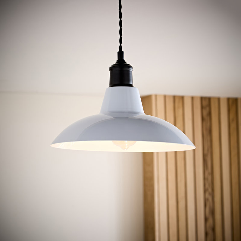 12.2cm H Metal Bowl Pendant Shade ( Clip On ), White