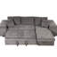 Canapé modulaire en L réversible de 104,5 po avec canapé-lit, chaise de rangement et 2 tabourets, fonction de canapé-lit gris anthracite-1393633256