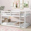 Lit simple au-dessus d'un lit mezzanine, blanc Fabriqué en bois d'hévéa massif. Améliorez l'utilisation de la chambre à coucher. Assemblage simple en blanc, cadre. Profitez au maximum de votre espace. Étapes faciles-414722807
