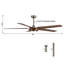 Chantiel 65" 5-Blade Ceiling Fan
