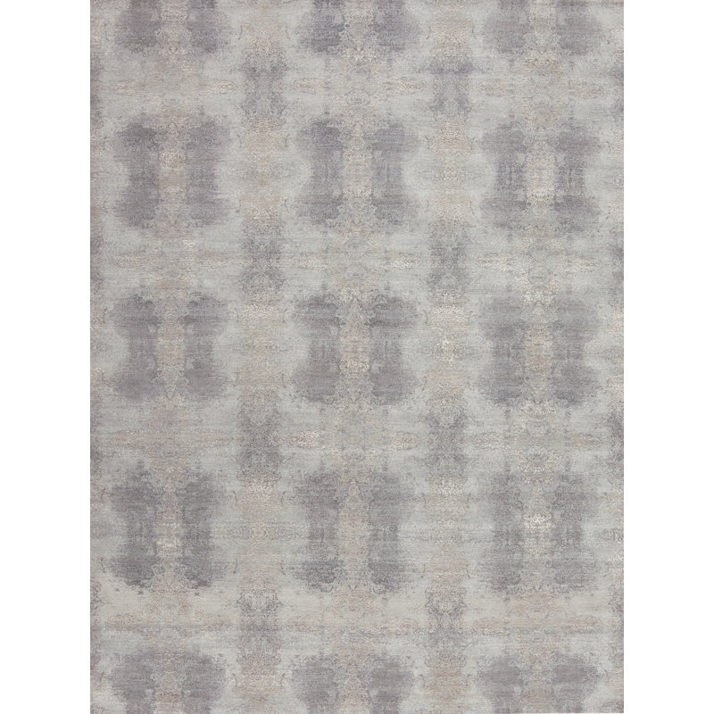 Pantheon Hand Knotted Abstract Area Rug, Rectangle 10' x 14'