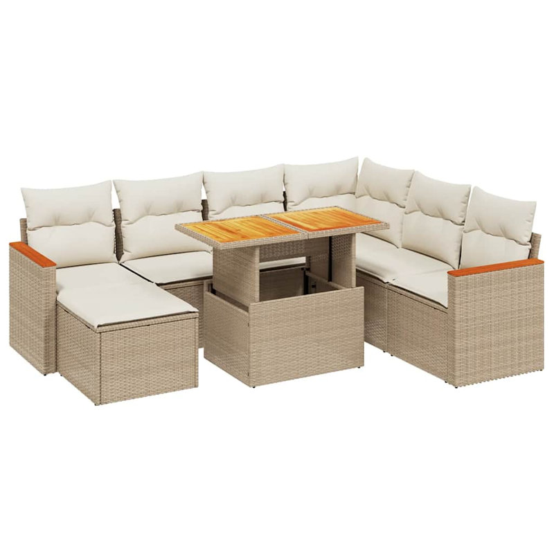 Ensemble de canapé de jardin Vidaxl PE