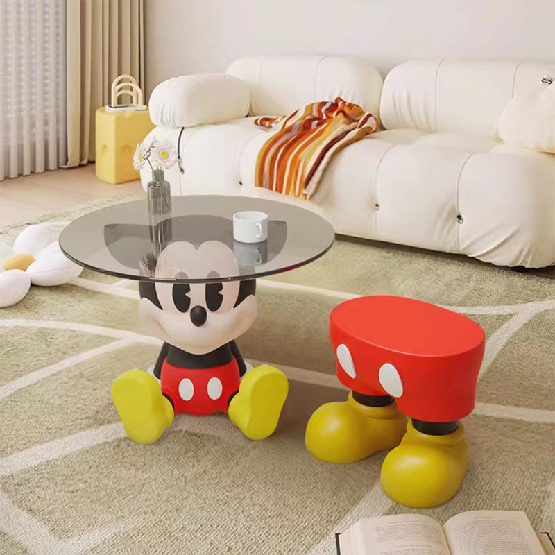 Décoration de table basse en verre Creative Mickey