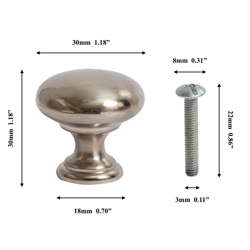 Liara Round 30mm Knob Multipack Finger Handle