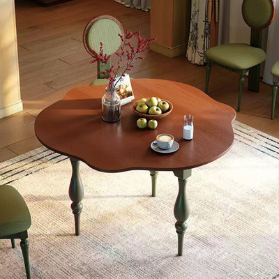 Natural and elegant solid wood dining table
