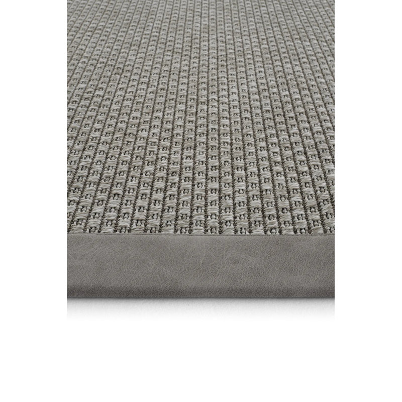 Tapis Portland en cuir sisal Casa Border, Tapis de couloir 2 pi 8 po x 6 pi 7 po