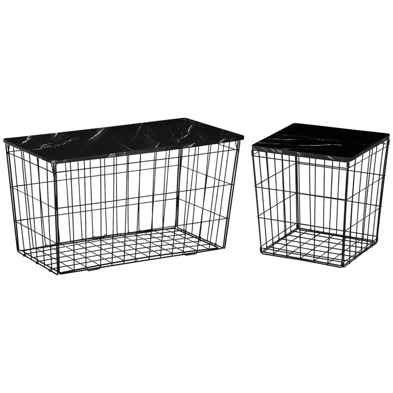 Severo Frame Coffee Table, Black/Black