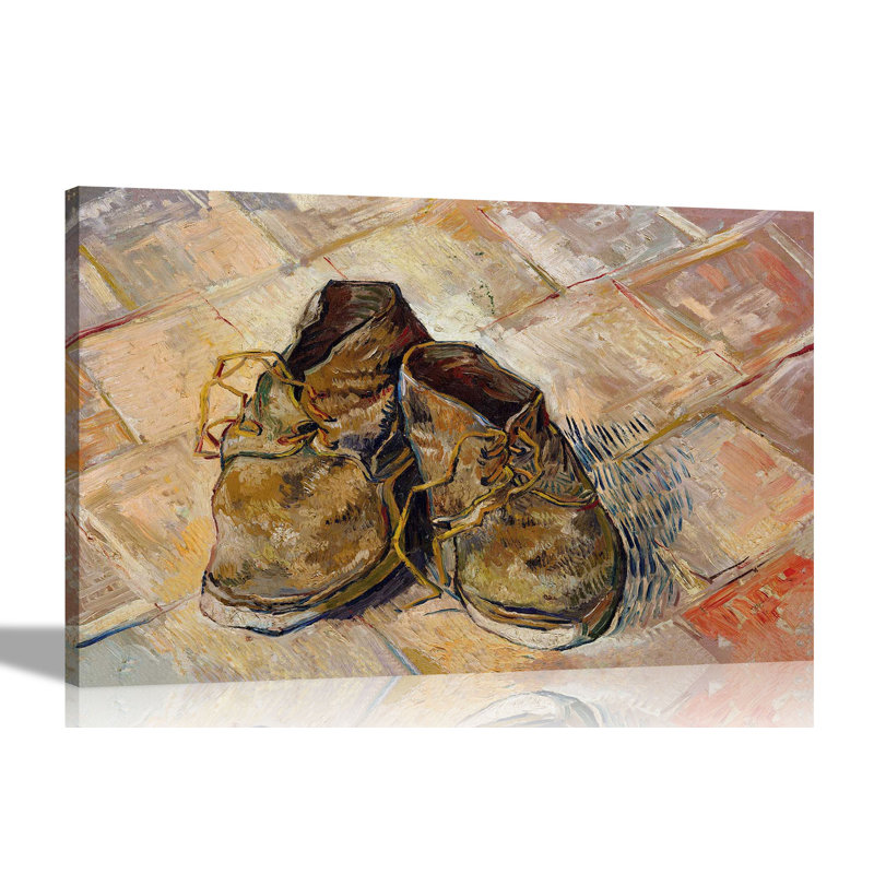 Shoes by Vincent Van Gogh - Wrapped Canvas Painting, 20cm H x 30cm W x 18cm D
