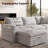 148" Down Cloud Couch, Oversized Modular Comfy Sofa for Living Room, U Shaped Sectional Couches with Detachable Sofa Cover, Storage Ottoman-60417066