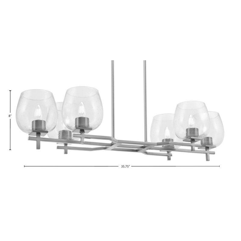 Luminaire pour îlot de cuisine 6 lumières Headland, Nickel