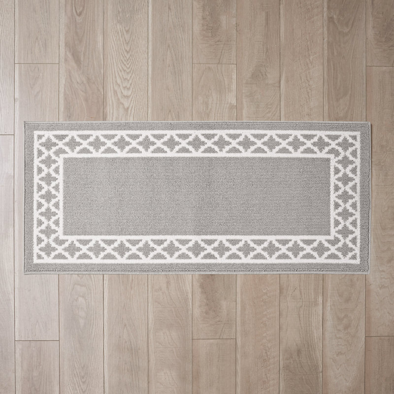 Nautica Collin Border Machine Washable All Loop Tufted Rugs 1-Piece, Runner 2'2" x 5'