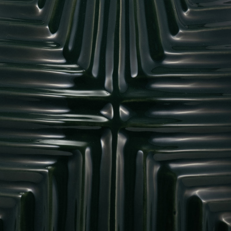 Vase en céramique Amrita Tribal, Vert