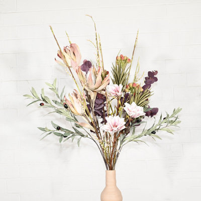 Arrangement floral de baies d'eucalyptus artificiel de 36 po de 36 po pour vase, fermoir à longue tige de branche, bouquet de fleurs en vrac pour fête de mariage