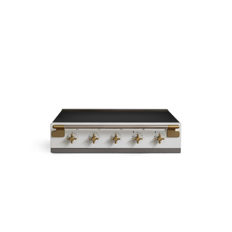 AGA Elise 36"W. Induction Rangetop with Brushed Nickel Trim, Gloss Black