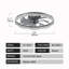 Ventilateur de plafond moderne avec lumières DEL et encastré à intensité variable Fandelier APP Télécommande-304244327