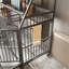 Grande cage pour animaux de compagnie avec support de rangement, tiroirs avec bacs à nourriture et à eau en acier inoxydable, support de rangement à double couche en cadre de fer et matériau en bois aggloméré, robuste, exquis et pratique (noir + gris fumée)-119747654