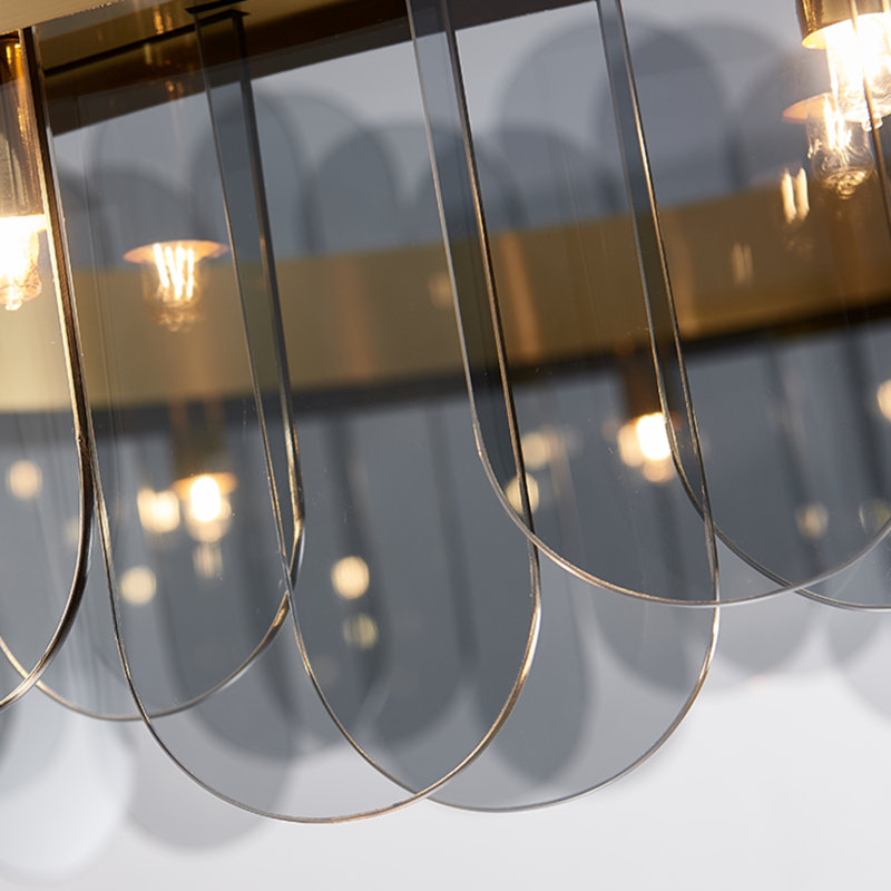 Lustre 10 lumières DEL Pellenberg, H 12 po x l 40 po x P 40 po