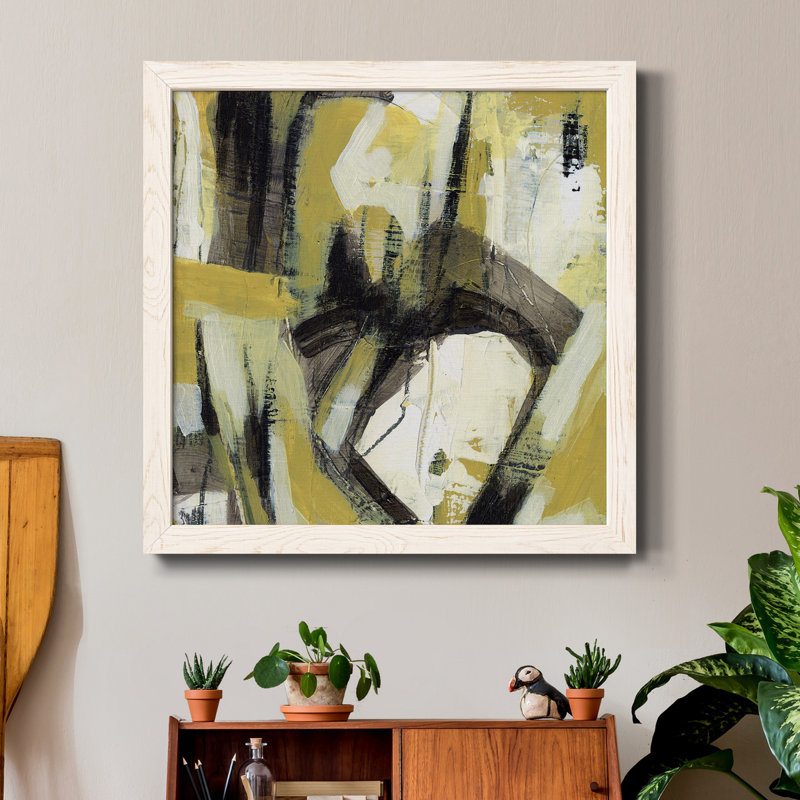 Toile encadrée Citron Rhythm I-Premium - prête à être accrochée, Cadre blanc, H 27,5 po x l 27,5 po x P 1,5 po